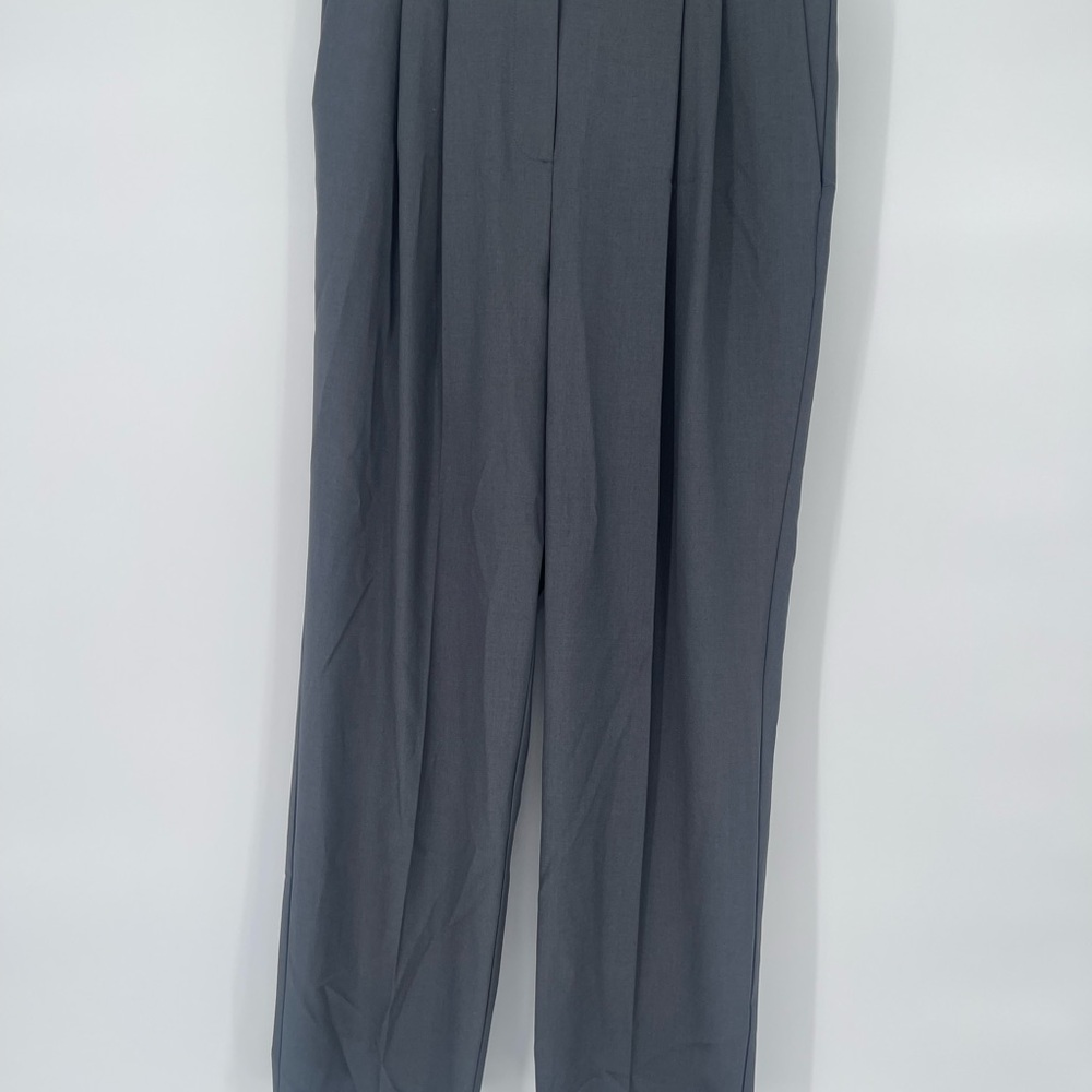 Mint Velvet Womens Dark Grey Tapered Trousers‎ Pleated Pants US 8R